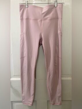 Fabletics High-Rise Light Pink Leggings With Pockets